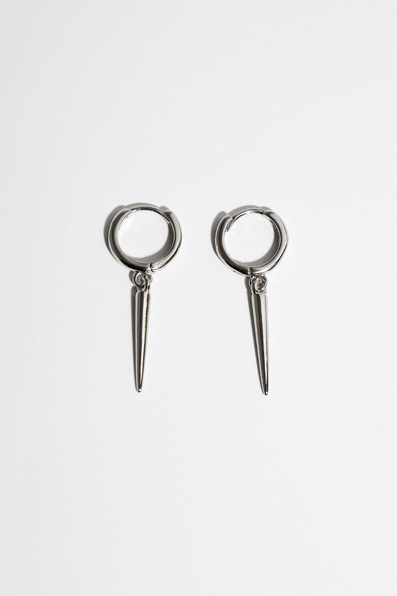 SILVER SPIKE DANGLE EARRING Earrings NOCTEX