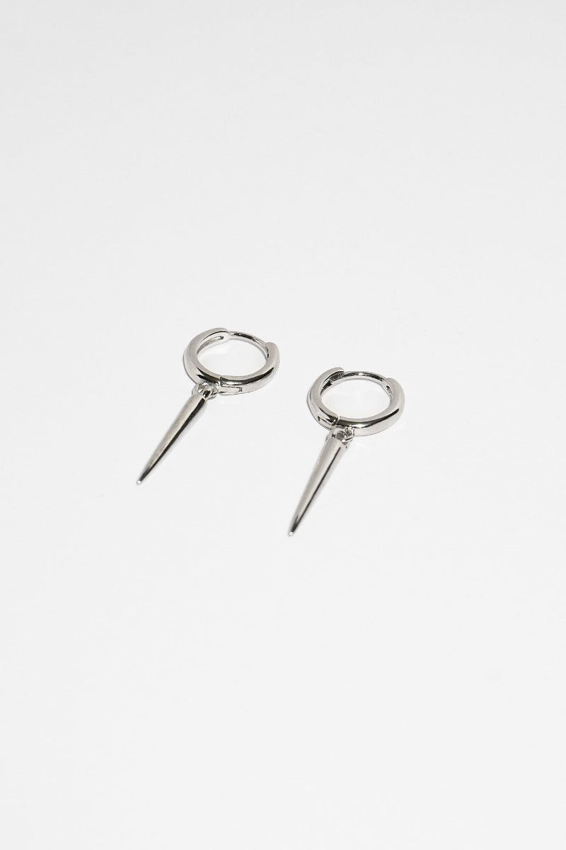 SILVER SPIKE DANGLE EARRING Earrings NOCTEX 