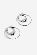 Cassini Steel Ring Hoop Earrings | Steel Earrings NOCTEX