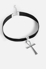 Ankh Velvet Choker Necklace NOCTEX