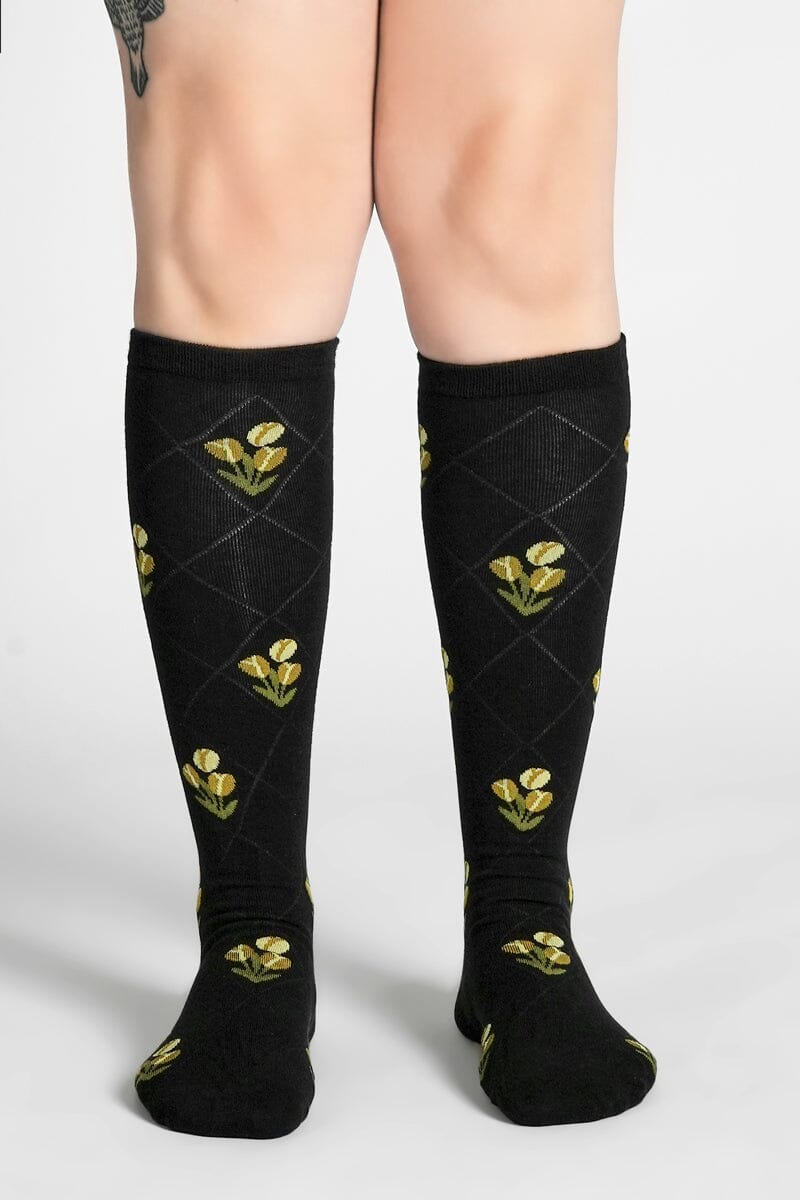 Yellow Dahlia Socks Socks NOCTEX