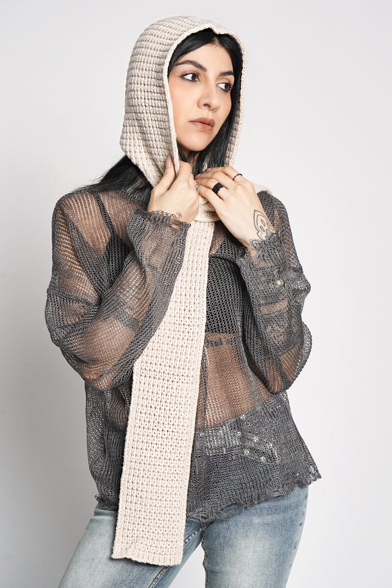 Daybreak Knit Hooded Scarf Hats NOCTEX