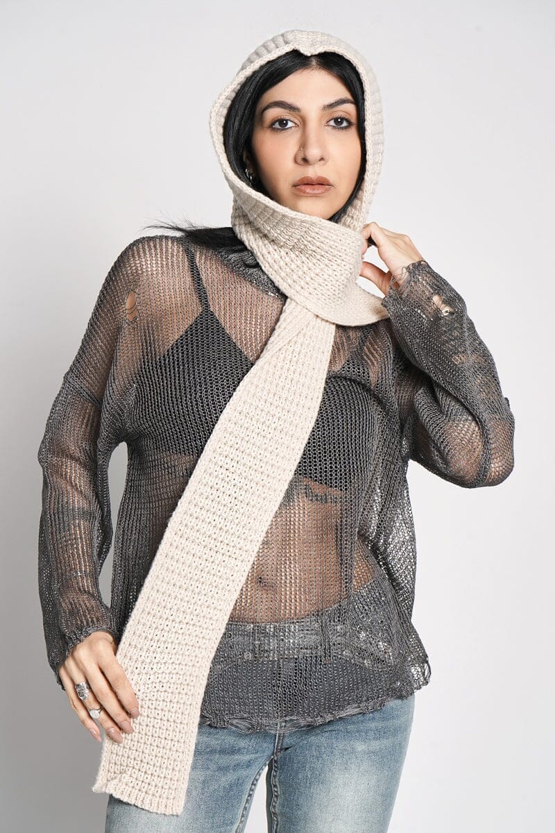 Daybreak Knit Hooded Scarf Hats NOCTEX