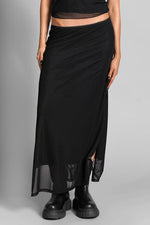 Shadow Veil Mesh Skirt Midi Skirts NOCTEX