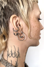 Cassini Steel Ring Hoop Earrings | Steel Earrings NOCTEX