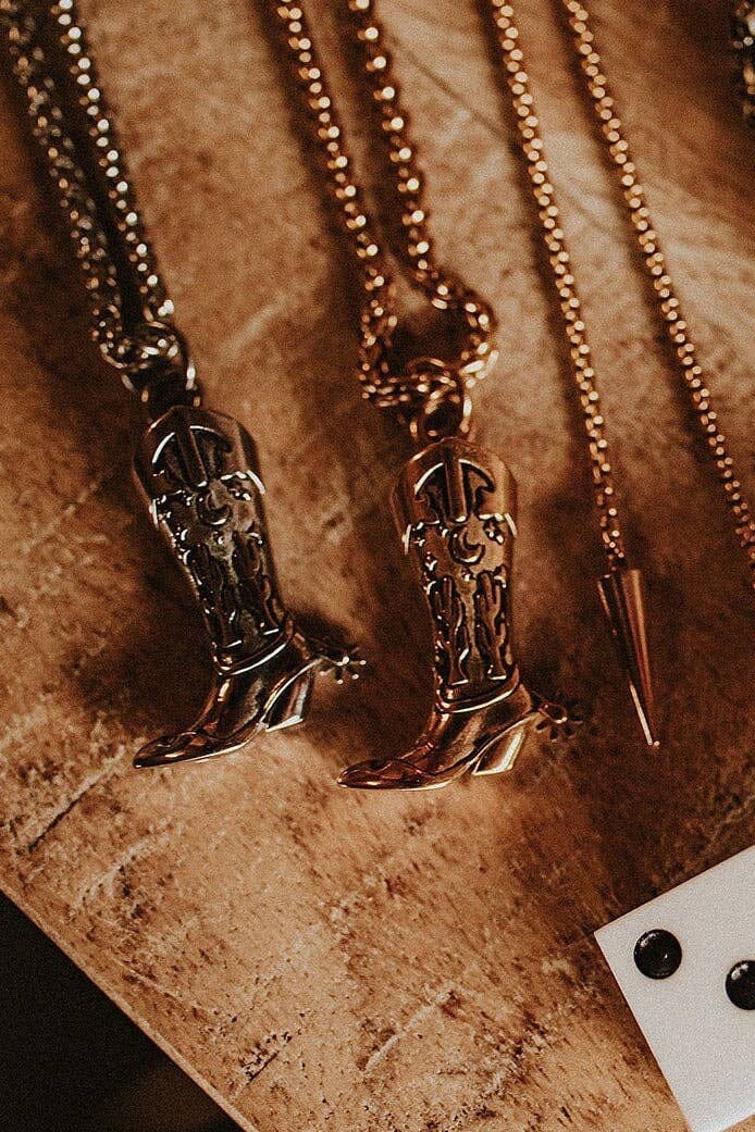 Hoedown Cowboy Boot Necklace Necklaces Mysticum Luna 
