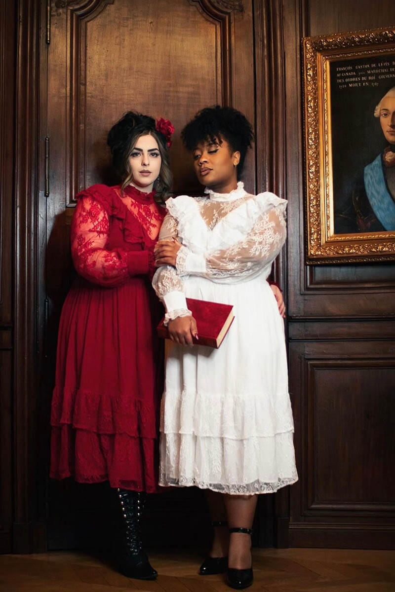 The Dahlia - Crimson Long Dresses Blackwood Castle