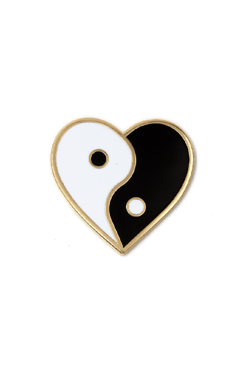 Yin Yang Heart Enamel Pin Enamel Pin These Are Things