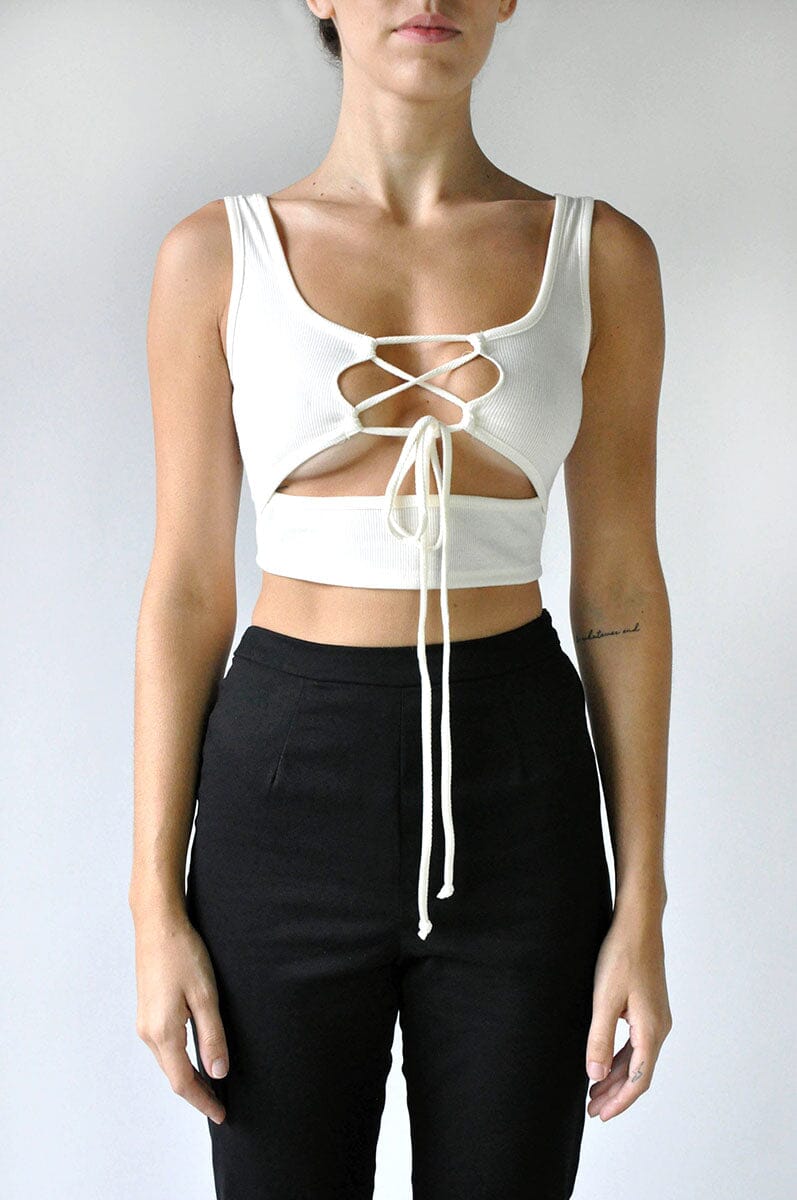 Sullen Lace Up Tank Tank Tops NOCTEX