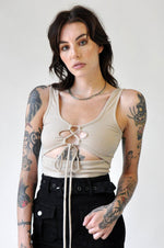 Sullen Lace Up Tank Tank Tops NOCTEX