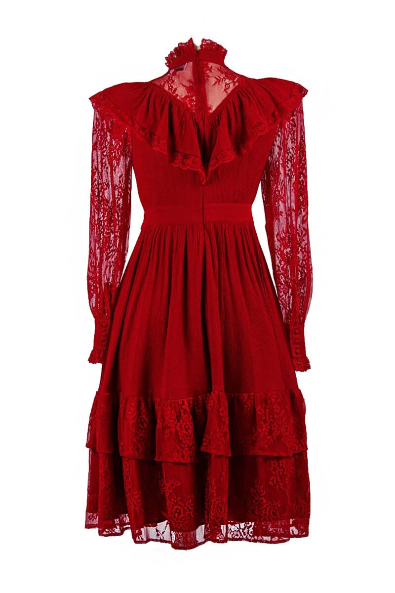 The Dahlia - Crimson Long Dresses Blackwood Castle