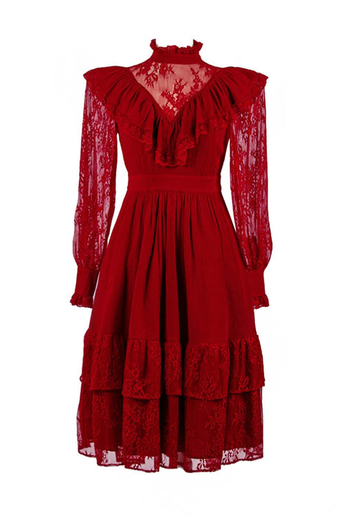 The Dahlia - Crimson Long Dresses Blackwood Castle