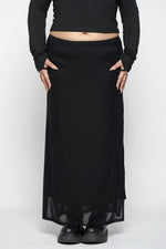 Shadow Veil Mesh Skirt Midi Skirts NOCTEX