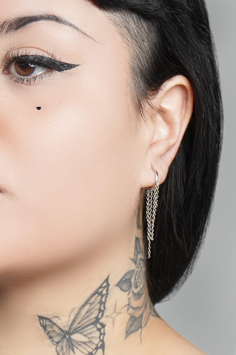 Waterfall Chain Earrings | 925 Silver Earrings NOCTEX