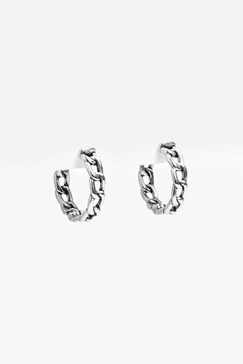 Locke Chain Hoop Earrings | Stainless Steel Earrings NOCTEX