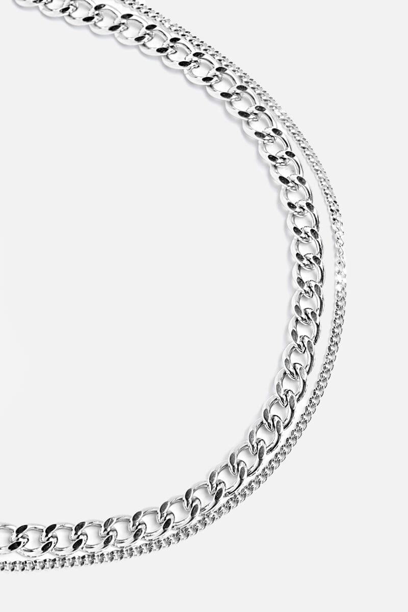 Nano Double Chain Necklace | Stainless Steel Necklace NOCTEX