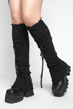 Farah Knee High Leg Warmers Leg Warmers NOCTEX BLACK