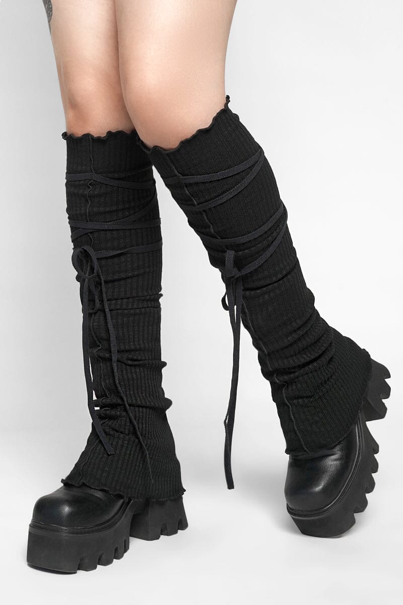 Farah Knee High Leg Warmers Leg Warmers NOCTEX BLACK