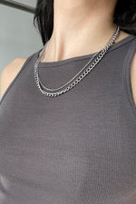 Nano Double Chain Necklace | Stainless Steel Necklace NOCTEX