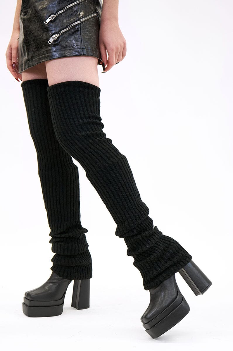 Mile High Leg Warmers Leg Warmers NOCTEX BLACK
