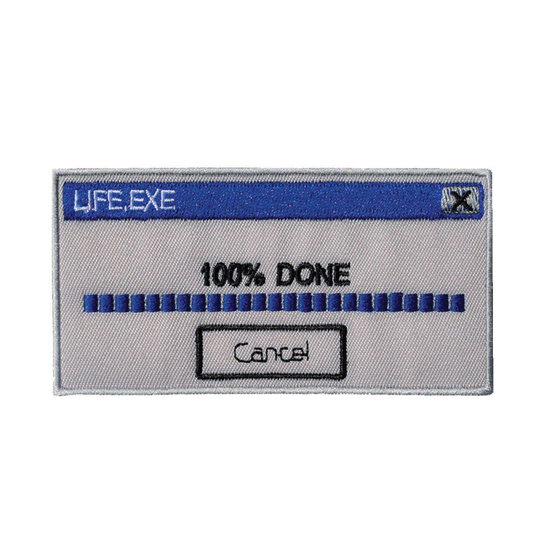 100% Done with Life Embroidered Patch (4" x2") Patches Retrograde Supply Co. 
