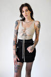 Sullen Lace Up Tank - Noctex - Junie Faire, LARGE, made in usa, sale20 Tank Tops
