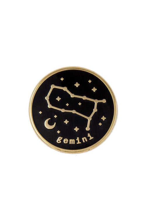 Gemini Zodiac Enamel Pin - Noctex - These Are Things Faire Enamel Pin