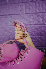 Groovy - Press On Nails - Noctex - Rave Nailz Faire, heart, Purple, retro Nails