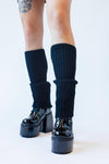Light Knit Leg Warmers Leg Warmers NOCTEX BLACK 