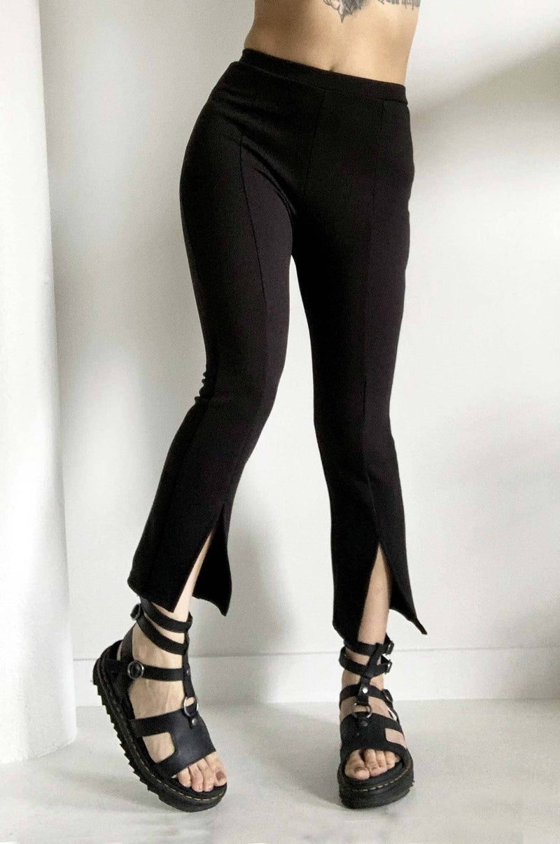 Elise Split Flare Crop Pants Pants NOCTEX