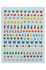 Nail Art Stickers - Sunny Side Up - Noctex - Deco Miami avocado, butterfly, california, cherry, Cruelty free, Faire, fried egg, gummy bear, Made in USA/Canada, nails, peaches, rainbow, star,