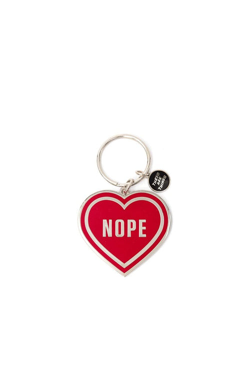 Nope Heart Enamel Keychain - Noctex - These Are Things Faire Keychains