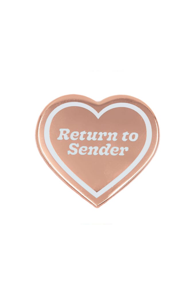 Return To Sender Heart Rose Gold Enamel Pin - Noctex - These Are Things Faire Enamel Pin