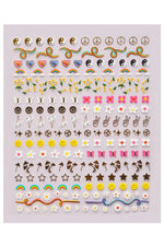 Stay Groovy - Nail Art Stickers - Noctex - Deco Miami 70s, beauty, butterfly, Cruelty free, disco ball, Faire, floral, flower, fuzzy dice, gold, hippy, Made in USA/Canada, mushroom, nails, pe