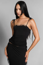 Venus Lariat Tank Top Tops NOCTEX PITCH BLACK XS 