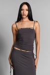 Venus Lariat Tank Top Tops NOCTEX CHARCOAL XS 