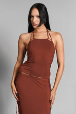 Venus Lariat Tank Top Tops NOCTEX RUST XS 