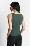 Arques Western Buckle Tank - Forest Green Tank Tops Pretty Garbage 