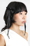 Satin Bow Clip Set Hair NOCTEX Black 