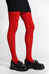 Red Racer Opaque Tights Hosiery FIL DE JOUR 