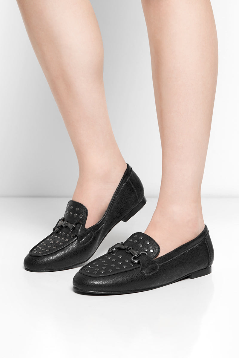 Giselle Studded Leather Loafers