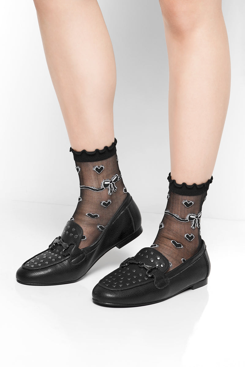 Giselle Studded Leather Loafers