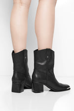 Inferno Leather and Metal Ankle Boots