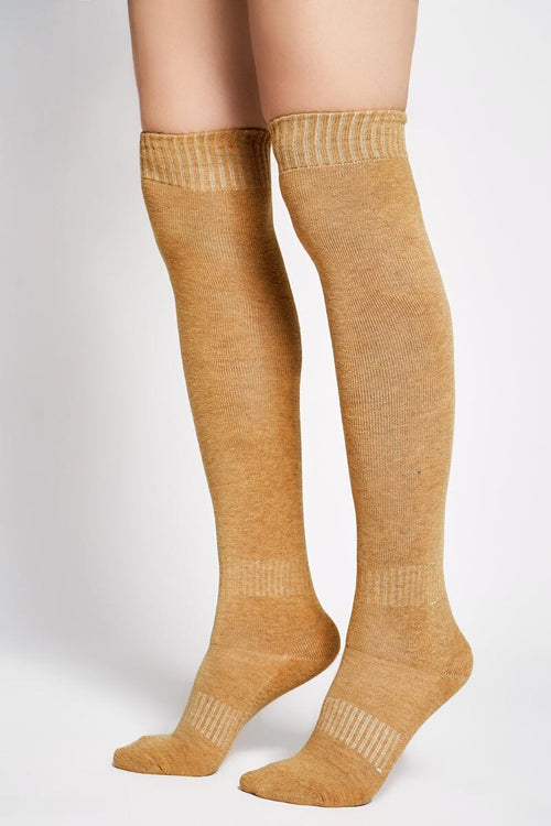 Plush High Tease Socks Socks NOCTEX MUSTARD 