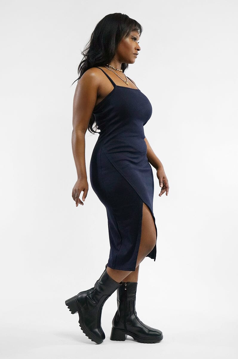 Notch Midi Dress Long Dresses NOCTEX 