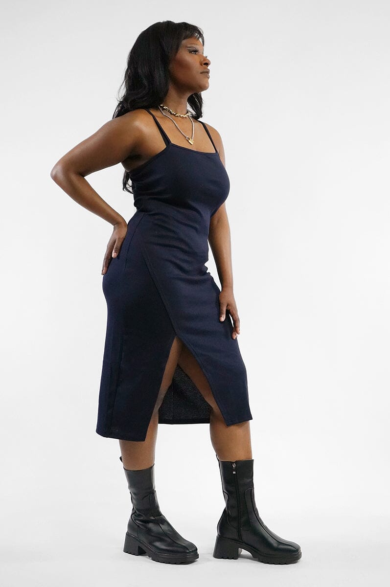 Notch Midi Dress Long Dresses NOCTEX 