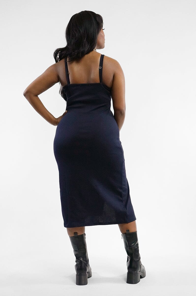 Notch Midi Dress Long Dresses NOCTEX 