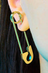Oversized Safety Pin Earring: Gold Earrings STUDIOCULT 