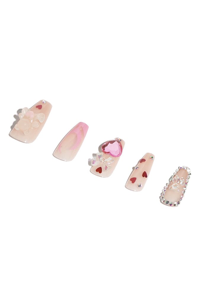 Teddy Bling - Press On Nails Koo Pink 