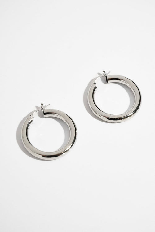 THICK MID SIZE HOOP EARRINGS Earrings NOCTEX 